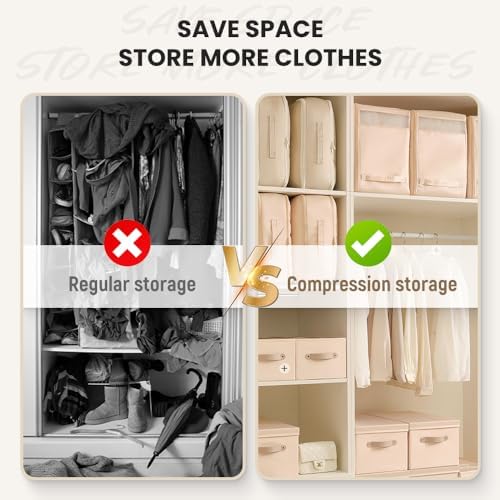 Ultra Space Saving Self Compression Organizer, Self Compression Moving Organizer Bags, 2024 New Heavy Duty Moving Bags Space Saving Self Compression Organizer for Comforters (Grey, X-Large) - Image 5