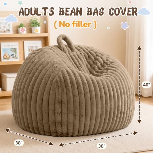 Bean Bag Cover No Filler Stuffed Animal Storage Bean Bag Chair Cover - Image 2