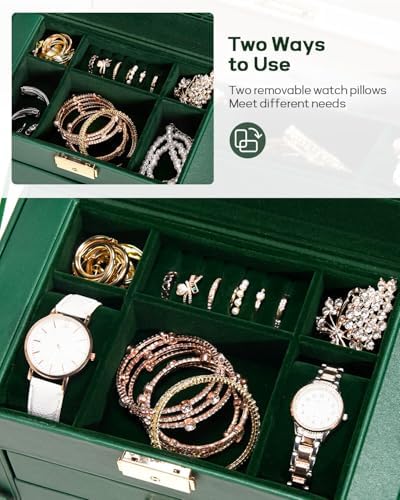 Homde Large Jewelry Box for Women: 5-Layer Organizer with Lock for Dresser - Image 4