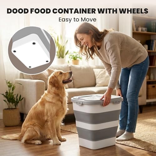 35-40Lbs Airtight Dog Food Storage Container Collapsible Dog Food Container - Image 6