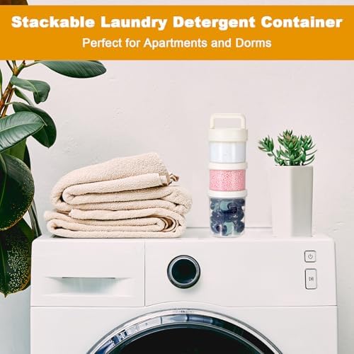 Portable Laundry Detergent Dispenser with Handle, Stackable Storage - Image 5