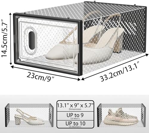SIMPDIY Clear Shoe Storage Boxes, Stackable Shoe Organizer for Closet - Image 3