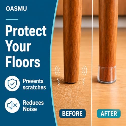 OASUM 32 Pcs Chair Leg Floor Protectors for Hardwood Floors, Silicone Large - Image 2