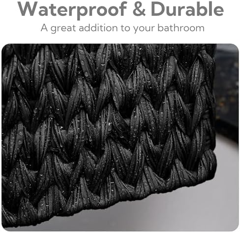 GRANNY SAYS Wicker Baskets for Shelves, Large Black Baskets for Organizing - Image 4