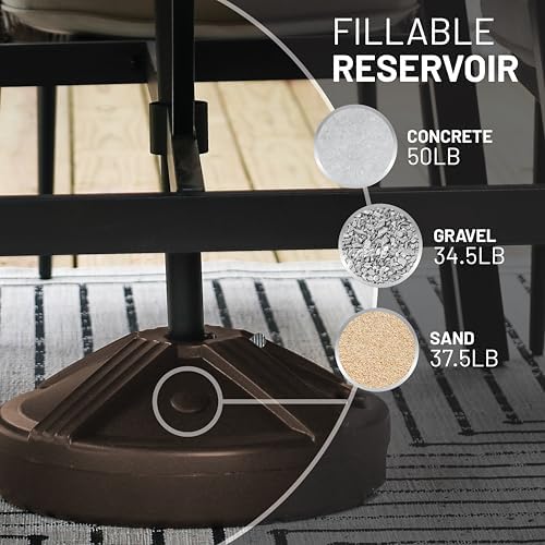 US Weight Durable 50 Pound Fillable Umbrella Base Designed to be Used with a Patio Table - Image 4