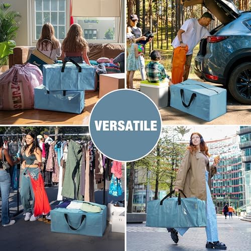 WORKPRO 6 Pack Extra Large Moving Bags with Backpack Straps & Handles - Image 6