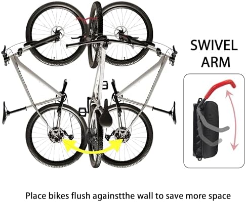 Swivel Bike Wall Mount, Bike Hangers for Garage, 1 Pack - Image 4