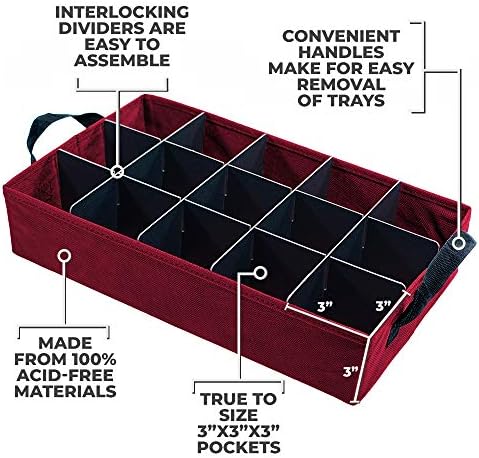 612 Vermont Christmas Ornament Storage Box, Holds 60-3 Inch Ornaments - Image 4