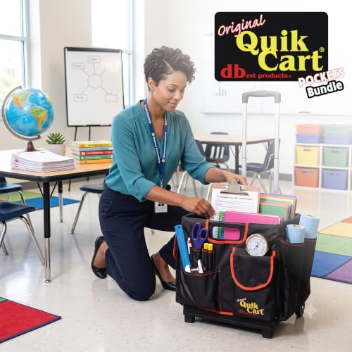 dbest Products Quik Cart Pockets Bundle - 25 Pocket - Black & Red - Image 4