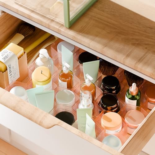 Honeycomb Separator Adjustable Drawer Organizer Divider for Underwear Belt-Scarf Socks Organizer (Pink(1pc)) - Image 4