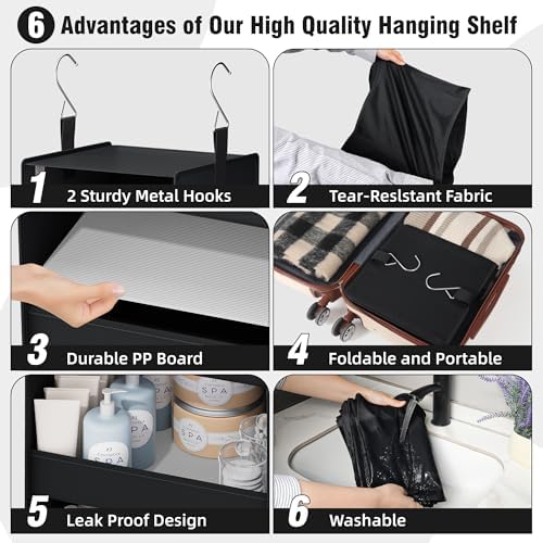 GRANNY SAYS 4-Shelf Hanging Organizer, Wall Mount, Fabric, 1-Pack - Image 4