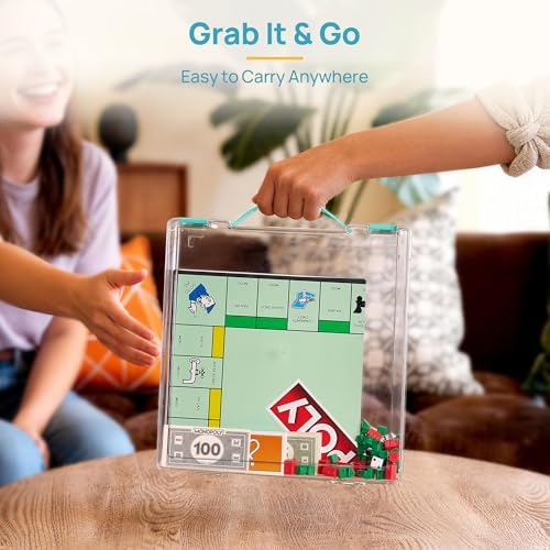 Vtopmart 6 Pack Board Game Storage with Handle and Snap-Tight Latch Lid - Image 5