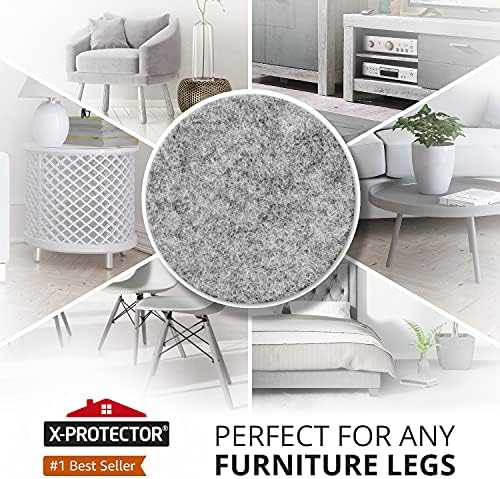 235 pc Gray Felt Furniture Pads X-Protector Huge Quantity of Furniture Pads - Image 2