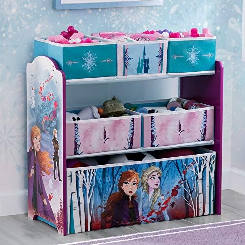 Delta Children Design and Store 6 Bin Toy Storage Organizer, Disney Frozen II - Image 2