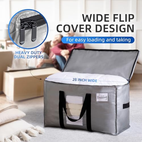 TAILI 10 Pack Silver XXL Moving Bags,Storage Bags with Visible Window - Image 4