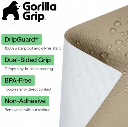 GORILLA GRIP Shelf Liner, Kitchen Drawer Protector, 12x120 Beige - Image 2