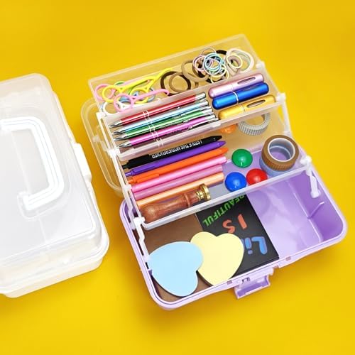 10Inch Tackle Box Organizer and Storage,Three-Layer Sewing Box With 2 Trays - Image 6