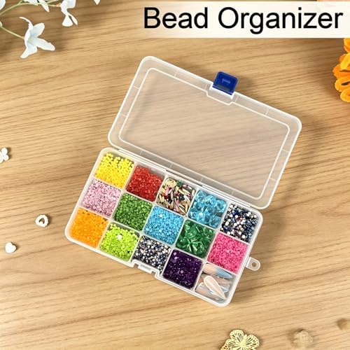 4Pack Bead Organizer Box with Adjustable Dividers,for Bracelet Making DIY Jewelry Craft Nail and Earring Organizing,Fishing Tackle Boxes (clear) - Image 5