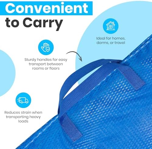 Handy Laundry Mesh XL Laundry Bag 24"x36" with Shoulder Strap, Blue - Image 6
