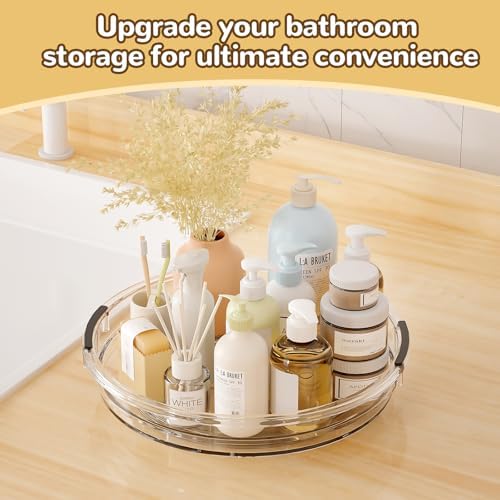 INCOSTAR Lazy Susan 2 Pack, 10.6 Inch Clear Turntable for Kitchen Cabinet - Image 4