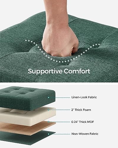 SONGMICS Storage Ottoman, Small Foot Rest, 15 x 15 x 15.7 Inches - Image 4