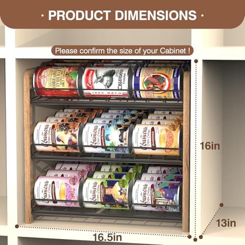 DGWJSU Can Organizer for Pantry 3-Tier, Holds up to 36 Cans Storage - Image 3