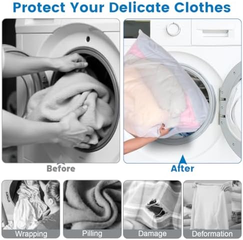 2 Pack XXX-Large Mesh Laundry Bags for Delicates, Fine Mesh 35 x 43 Inches - Image 4