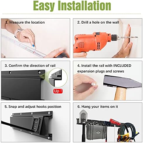Housolution Garage Wall Organizer 48 Inch - 9 Pack Carries 264 lbs - Image 5