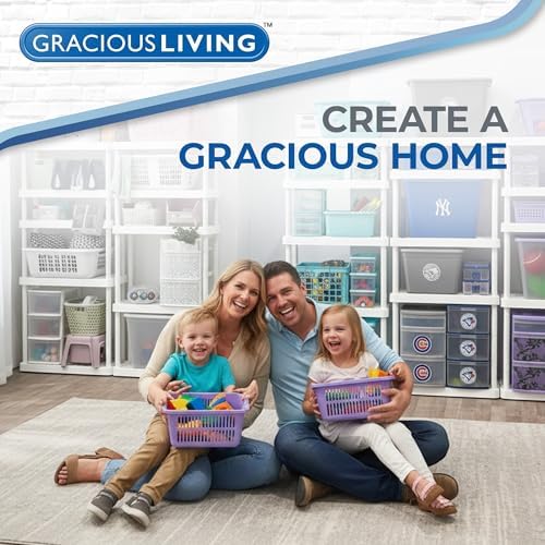 Gracious Living 4-Tier Drawer Organizer, Plastic Desktop Drawers, White - Image 6