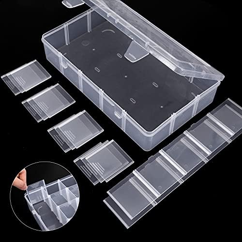 Bead Organizer Storage 3 Pack 15 Grid Clear Plastic Tackle Box Adjustable - Image 3