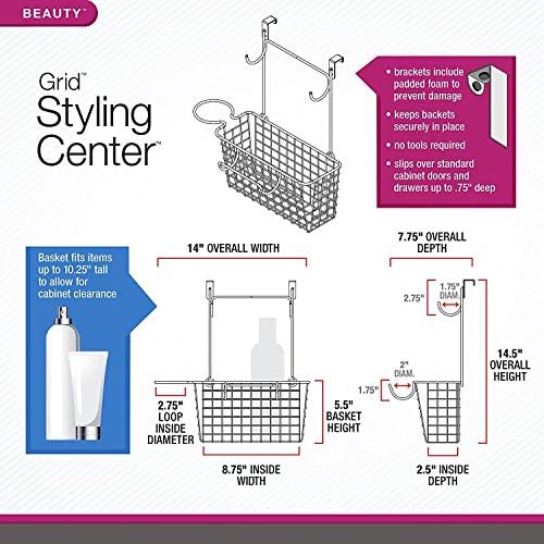 Spectrum Diversified Basket Grid Wide Hair Styling Station, Over The Cabinet Door, Bronze - Image 2