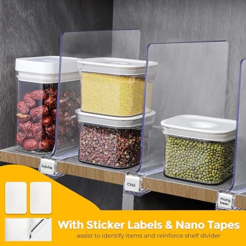 Clear Acrylic Shelf Dividers for Closets Organizer & Storage,12 Pack - Image 4