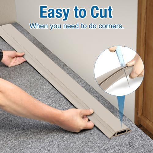 Eapele Floor Cord Cover 10ft Cord Covers for Wires on Floor, Heavy Duty Extension Cord Cover, Rubber Floor Cable Cover, Prevent Trip Hazard for Sidewalk Home Office Outdoor or Indoor Settings - Image 6