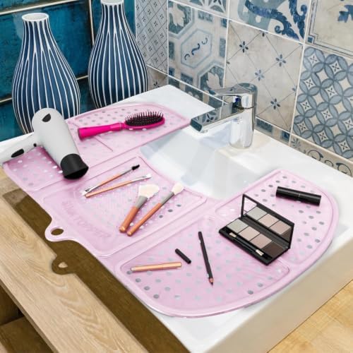 Sink Topper Bathroom Sink Cover for Counter Space, Large Pink - Image 5
