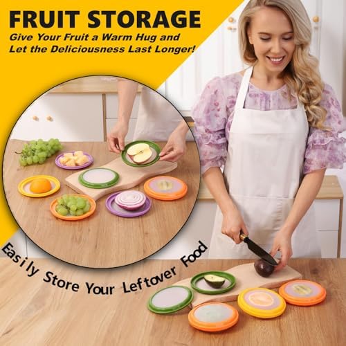 Silicone Food Storage Containers, 4Pcs Avocado Saver Produce Holder - Image 2