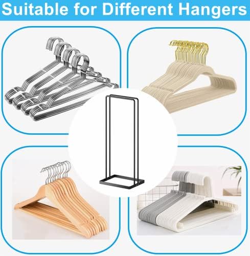 Hanger Stacker 2 Pack, Clothes Hanger Holder Organizer for Closet Laundry Room, Organizer Stacker for Coat Wire Hangers,Hanger Rack Stand Caddy for Adult Kids Velvet Pants Hangers Storage - Image 3