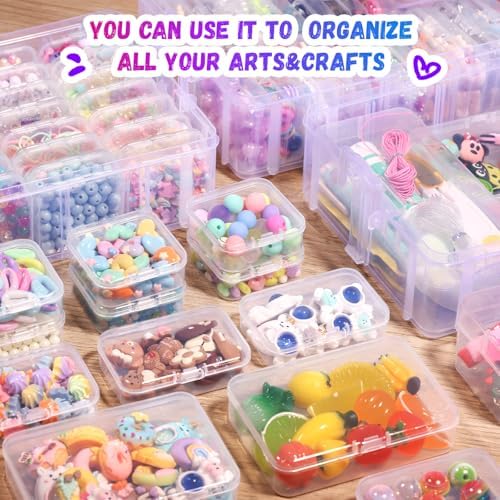 Bead Organizers and Storage, 56 Pcs Small Plastic Containers with Lids - Image 4