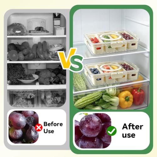 Salad Storage Container for Fridge, Produce Saver Bin with Lid & Handle - Image 4