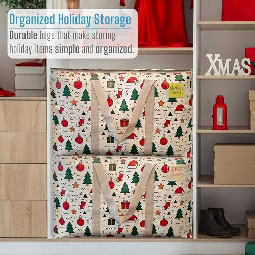 VENO 4 Pack Heavy Duty Moving Bags, Extra Large Storage Bags with Reinforced Handles & Strong Zippers, Foldable & Reusable Moving Box Alternative for Clothes & Dorm Storage - Image 6