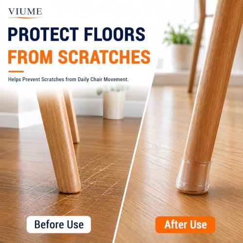 32 Pcs Chair Leg Floor Protectors for Hardwood Floors Round - Image 2