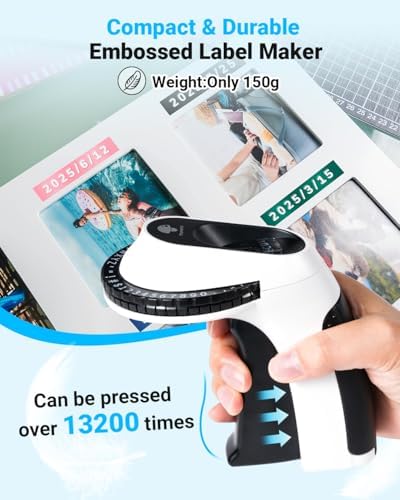 Phomemo Label Maker, Vintage Embossing Label Maker Machine with 6 Tapes - Image 5