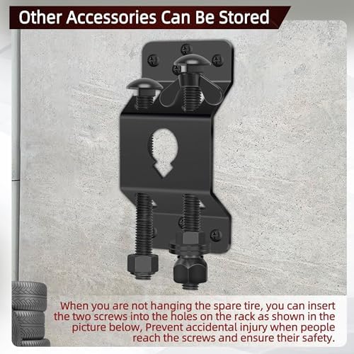Trailer Spare Tire Mount,Upgraded Spare Wheel Carrier, Spare Tire Mounting Bracket Rack,Wall Mount for Enclosed Trailers,Cargo Race Box Trailers,Trucks, Vans, Garages, Warehouses and Semis - Image 7