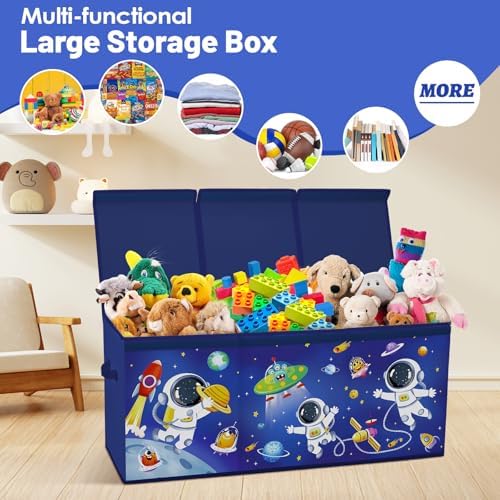 Toy Storage Box with Lids Extra Large Collapsible Toy Box Chest for Kids - Image 5