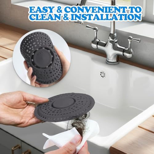 Zaa Shower Drain Hair Catcher Silicone Flat Floor Strainer Protector - Image 5