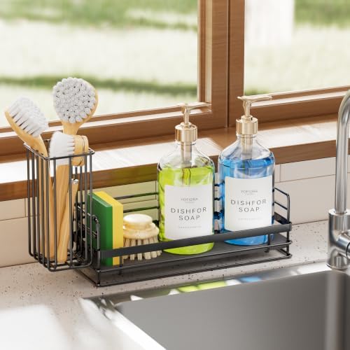 Yofidra Sponge Holder for Kitchen Sink, Sink Caddy with Stone Drying Mat, S by Yofidra