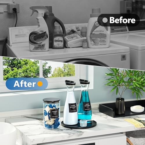 2+1 Pack Laundry Detergent Dispenser & Laundry Pods Container with Tray Black - Image 5