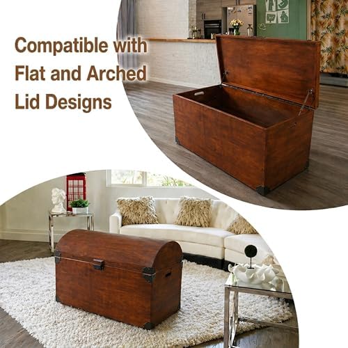 Soft Close Hinges for Toy Box, Slow Closing Safety Hinges for Toy Chest, Storage Bench, Wooden Chest & Toy Box, Prevent Finger Pinch, Set of 2 - Image 2