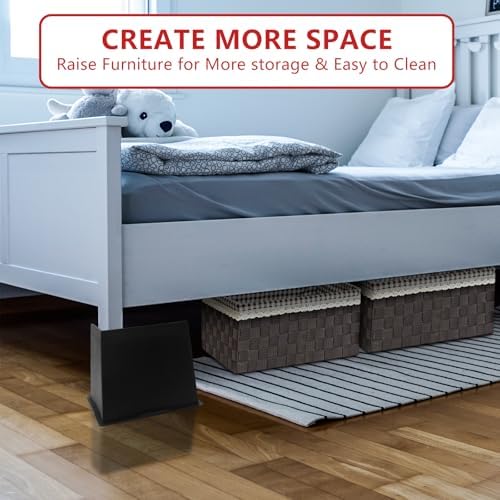 4 Pack Bed Risers 6 inch Heavy Duty, Oversized Furniture Risers - Image 5