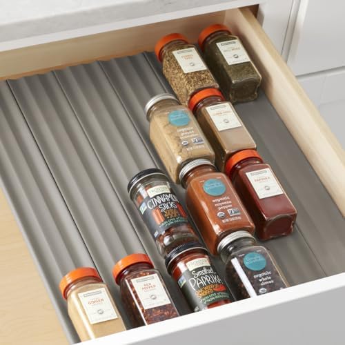 YouCopia SpiceLiner Spice Rack Drawer Organizer (Universal Fit 10’ Roll),Gray by YouCopia