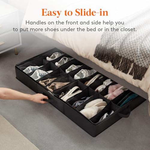 Lifewit Under Bed Shoe Storage Organizer, 2 Pack(16 Shoes +4 Boots Cells) - Image 6